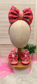 Headband and sandals size 3 to 6 months