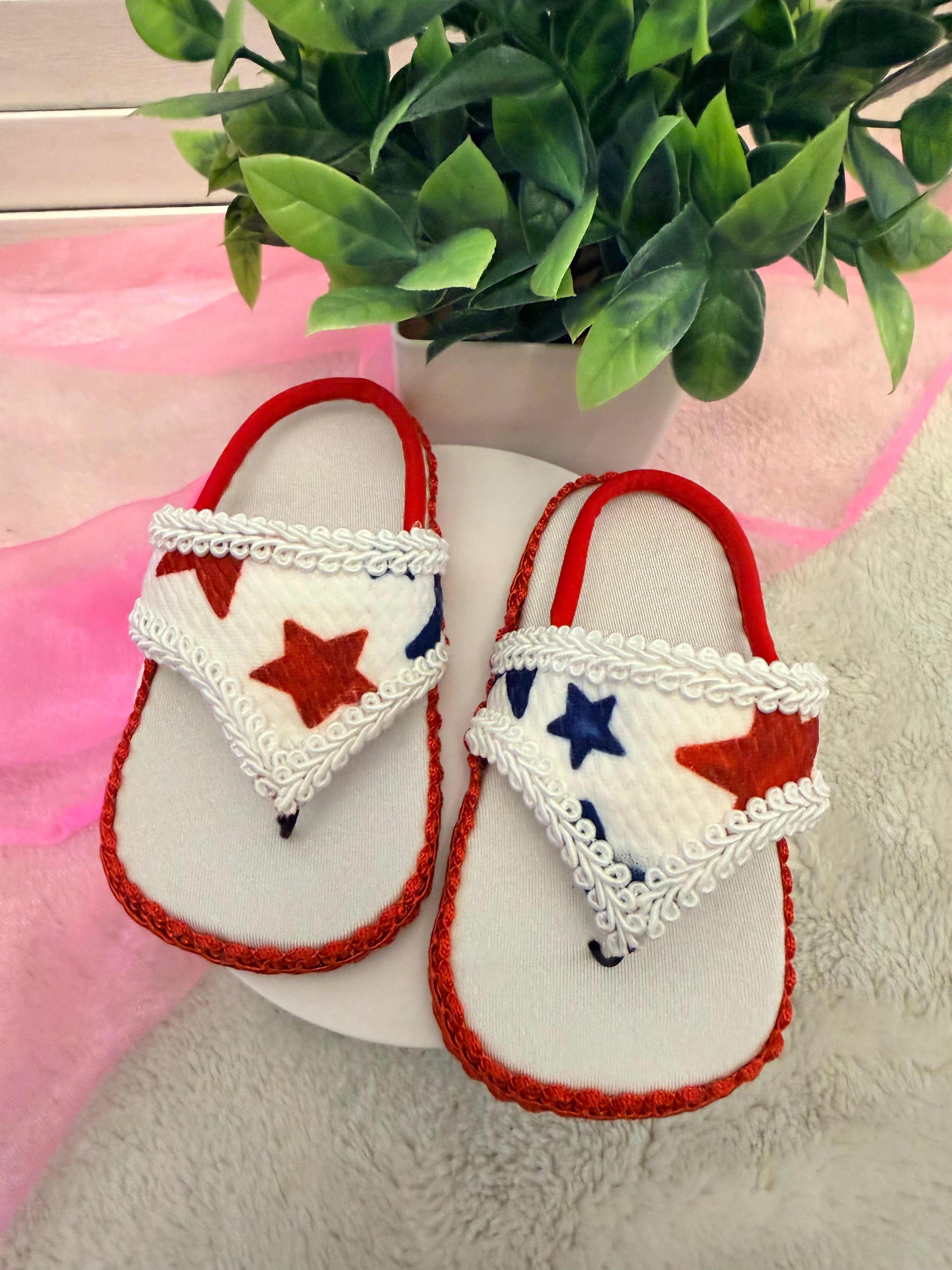 Baby headband and sandals size 6 to 9 months