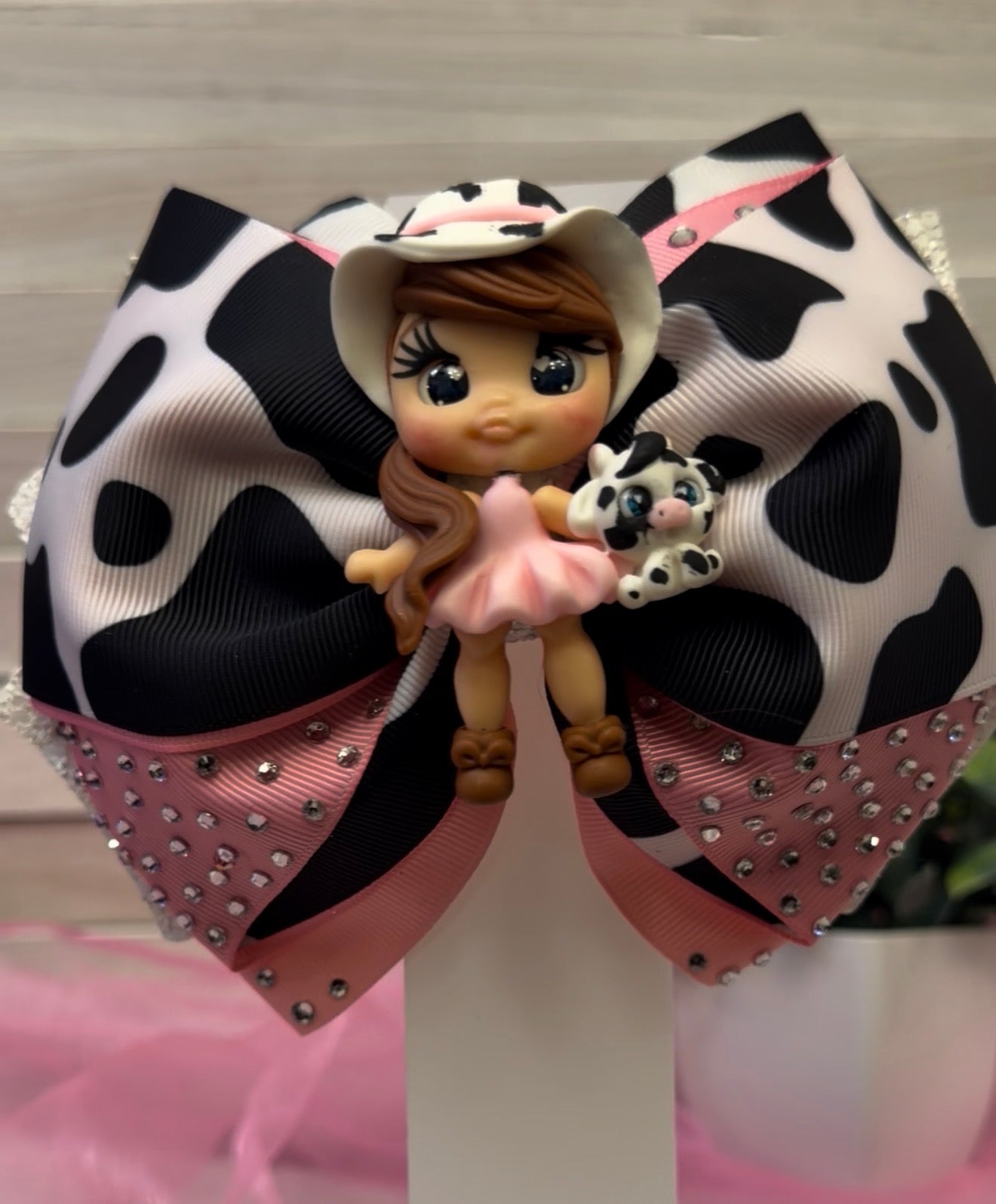Cowgirl / cow hair bows, Two different style to pick from.