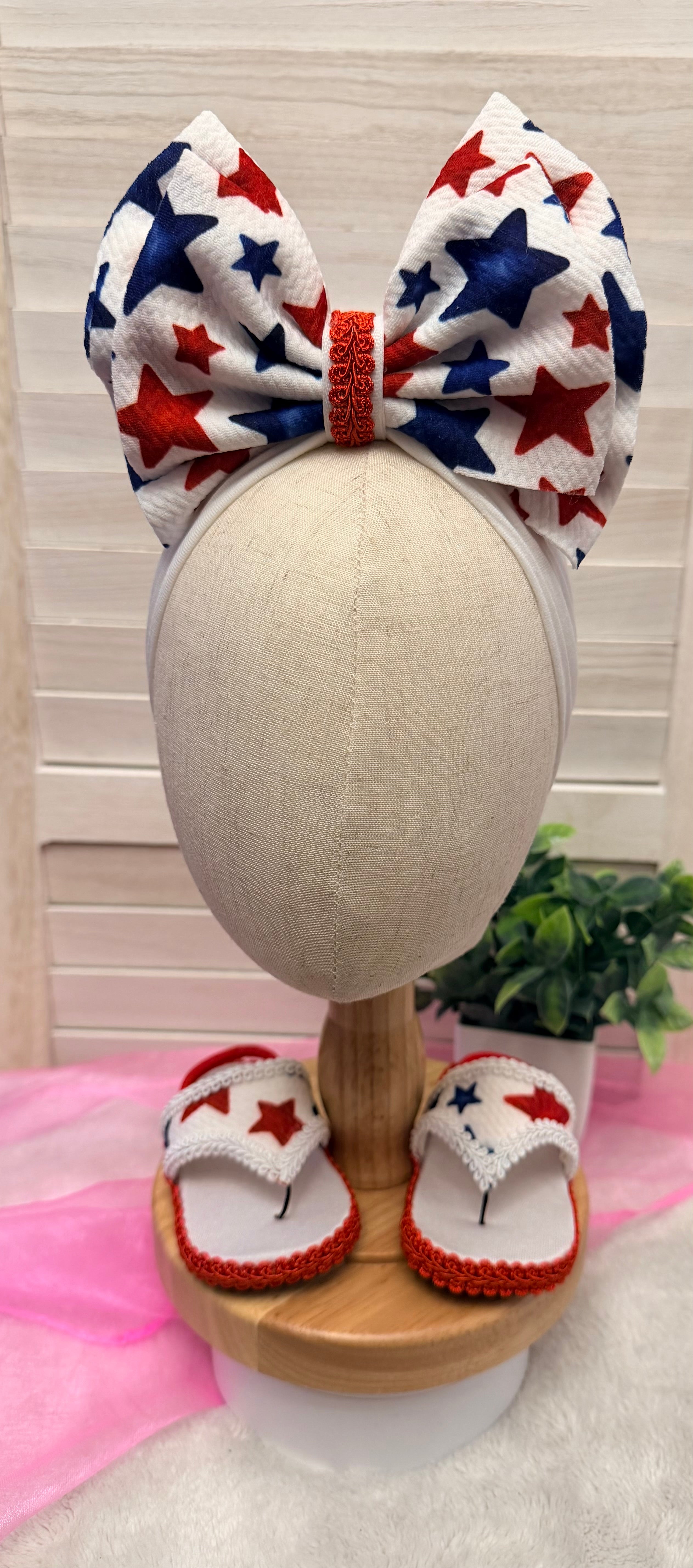 Baby headband and sandals size 6 to 9 months