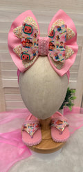 Baby headband and sandals size 6 to 9 months