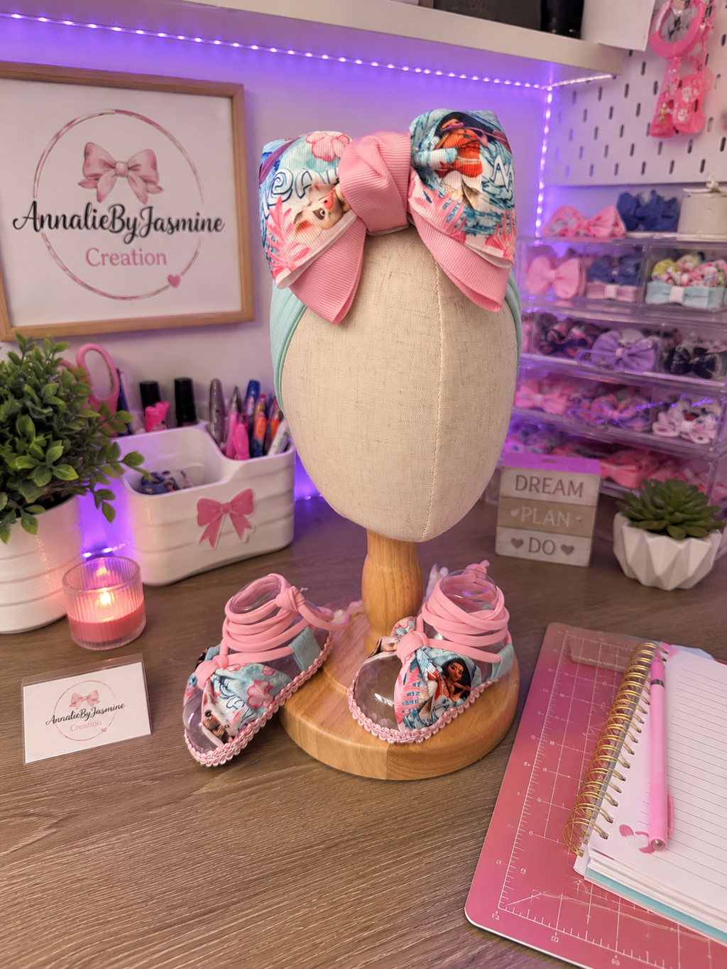 Moana, baby headband and sandals